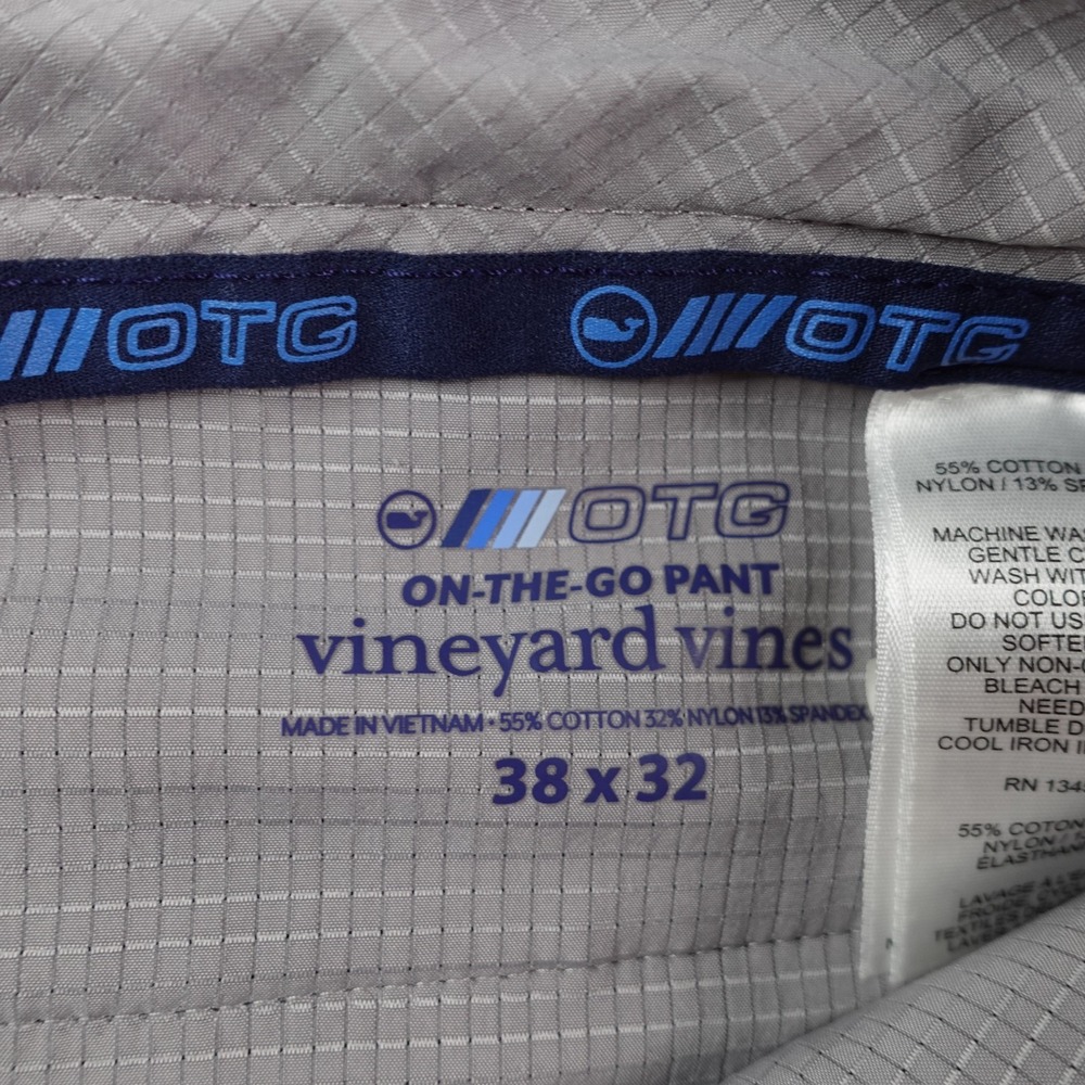 Vineyard Vines Performance On The Go Pants Men's Size 38x32 Golf Stretch Black - Picture 3 of 7